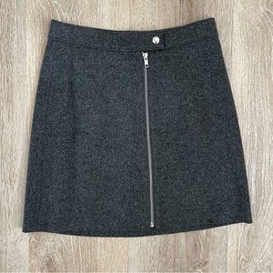 Madewell Wool Zip Mini Skirt